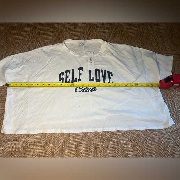 Gilli Women's Oversized Short Sleeve White Self Love Club Tshirt,Size S,NWT - Picture 5 of 8